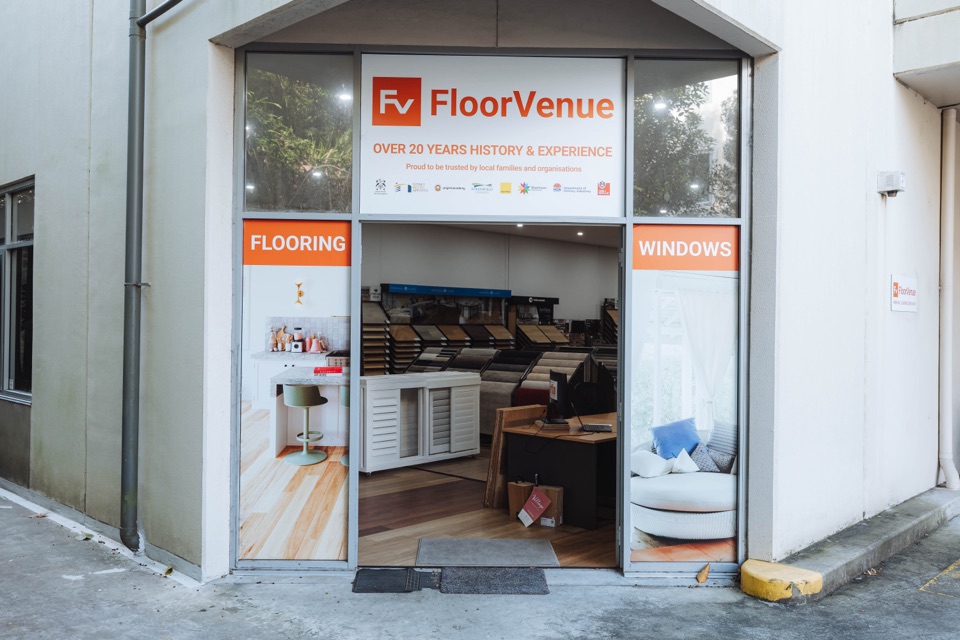 Street entrance to the FloorVenue showroom