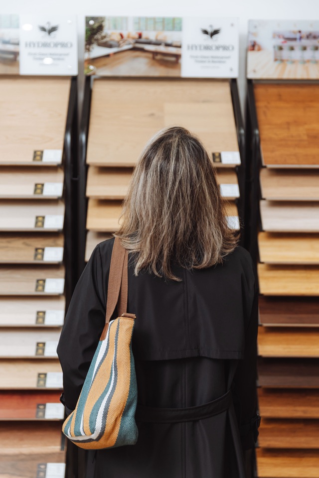 Browsing the timber sample racks
