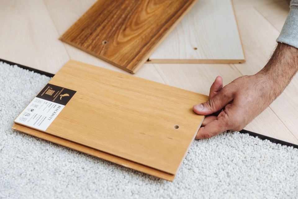 Matching a blackbutt sample against carpet