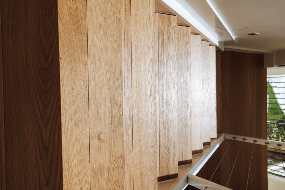 Oak treads and risers, side on