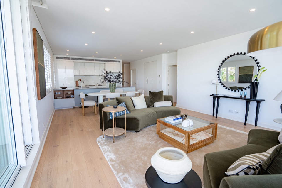 Oak runs the full length of the open plan